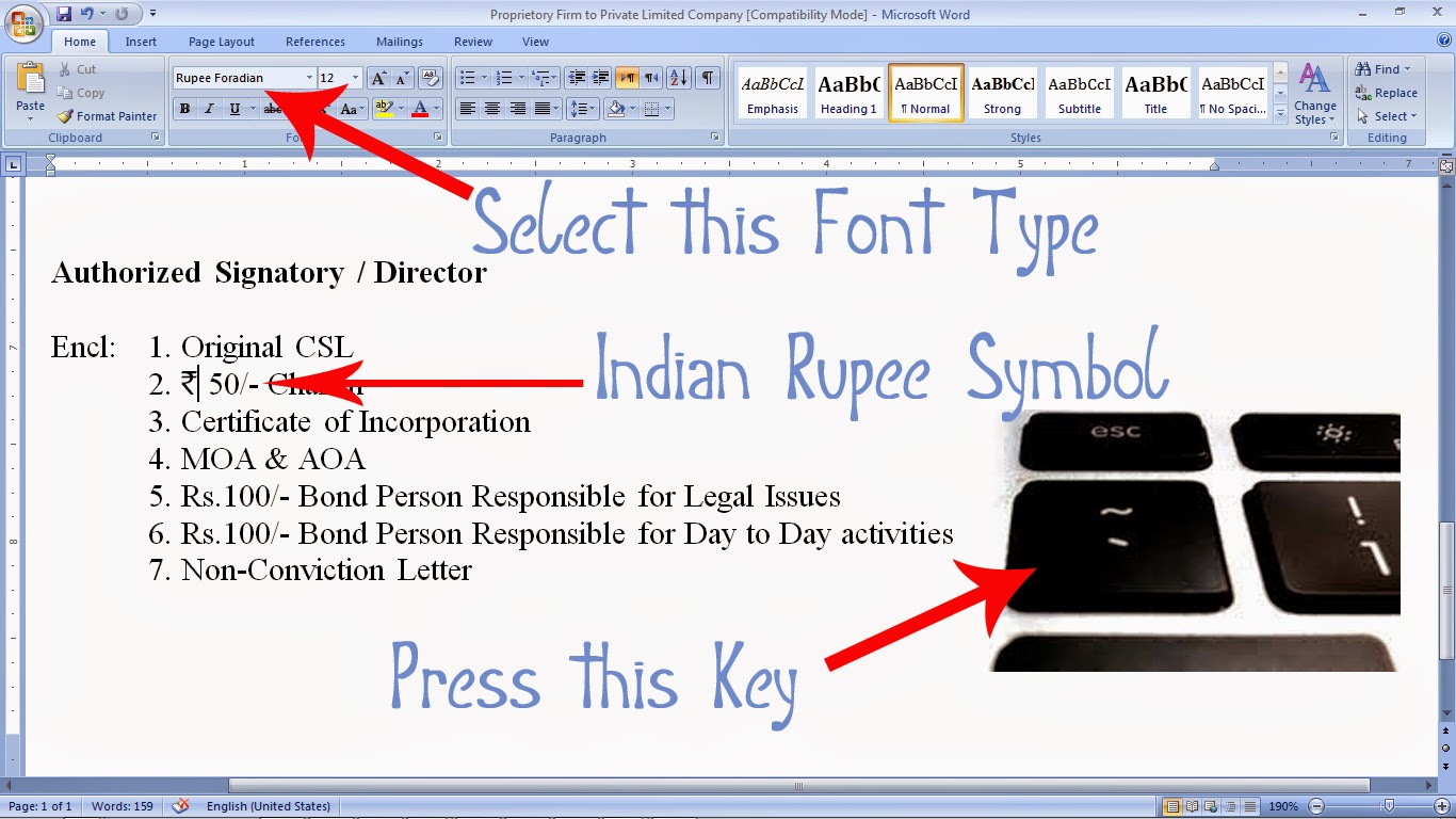 How to Install, Type Indian Rupee Symbol in Computer Documents How to Install, Type Indian Rupee Symbol in Computer Documents